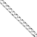 Sterling Silver Rhodium-plated 8.6mm D/C Square Curb Chain
