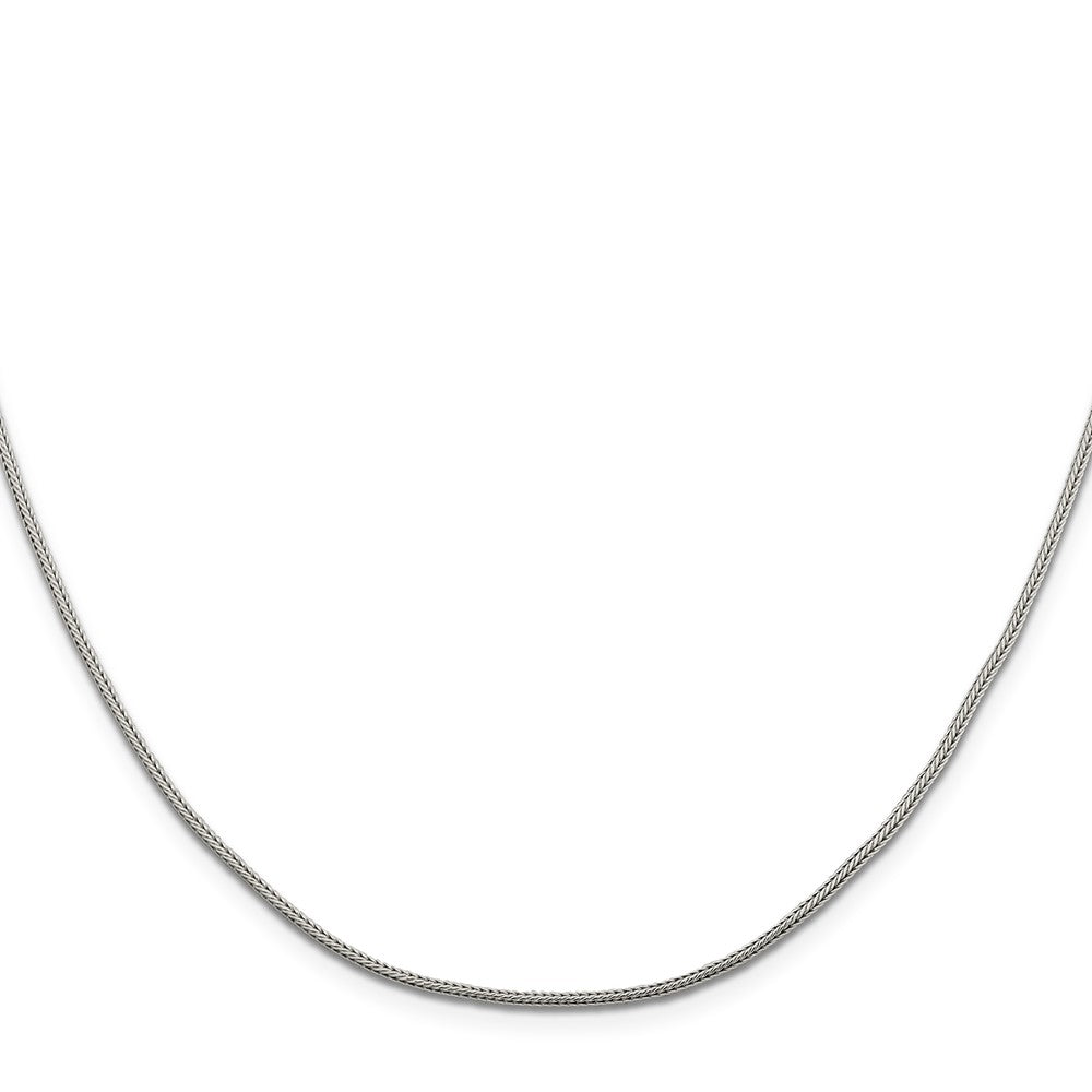 Sterling Silver 1.25mm Diamond-cut Round Franco Chain w/ ext.