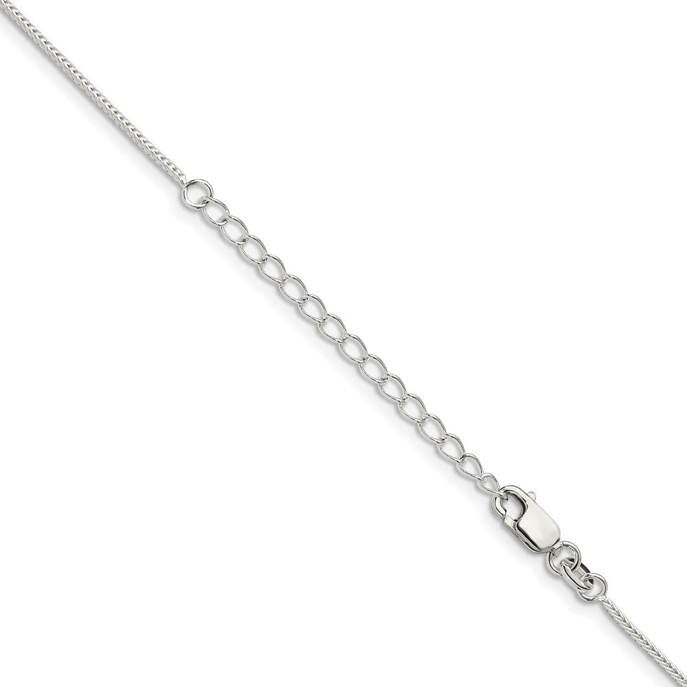 Sterling Silver 1.25mm Diamond-cut Round Franco Chain w/ ext.