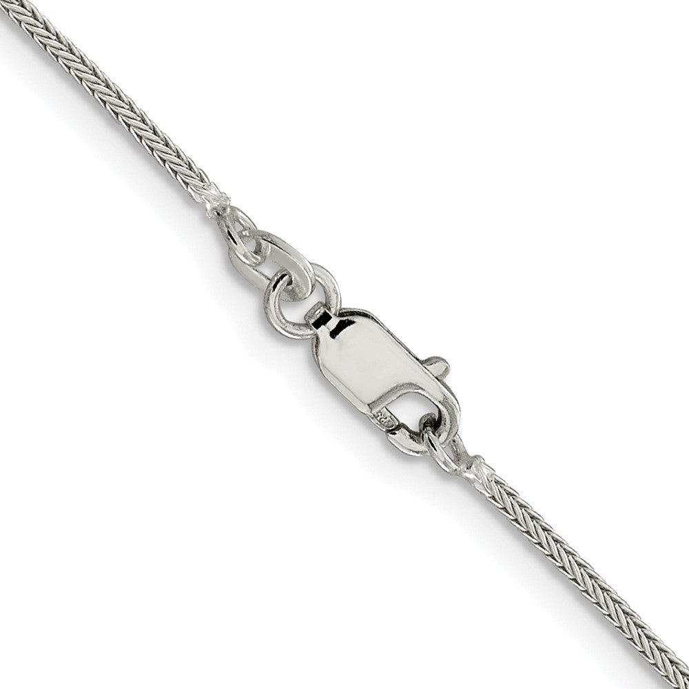 Sterling Silver Rhodium-plated 1.25mm Diamond-cut Round Franco Chain w/