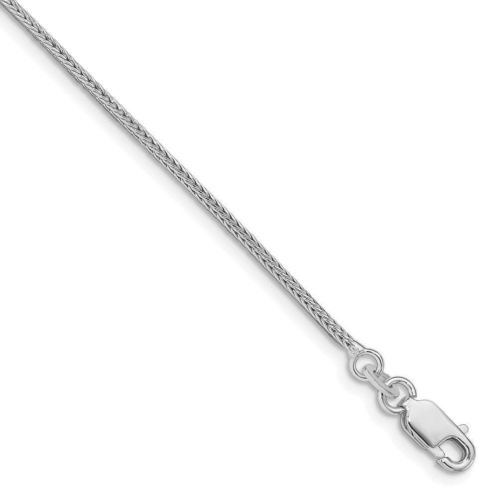 Sterling Silver Rhodium-plated 1.25mm Diamond-cut Round Franco Chain w/