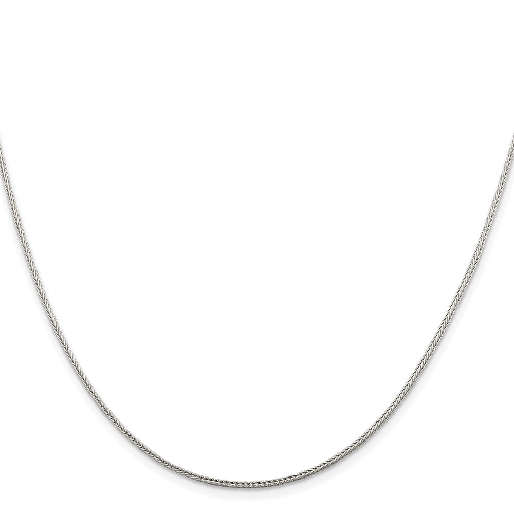 Sterling Silver Rhodium-plated 1.45mm Diamond-cut Round Franco Chain w/