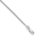 Sterling Silver Rhodium-plated 1.45mm Diamond-cut Round Franco Chain w/