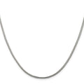 Sterling Silver 2mm Diamond-cut Round Franco Chain
