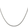 Sterling Silver Rhodium-plated 2mm Diamond-cut Round Franco Chain