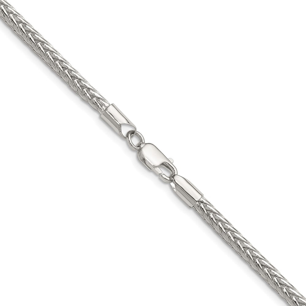 Sterling Silver 3.4mm Diamond-cut Round Franco Chain