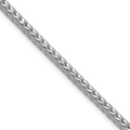 Sterling Silver Rhodium-plated 3.4mm Diamond-cut Round Franco Chain