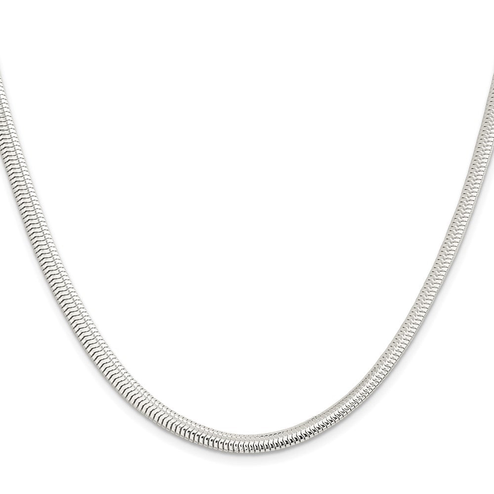 Sterling Silver 5mm 6-sided Oval Snake Chain