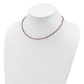 Sterling Silver 1.5mm Poppy Leather Cord Necklace