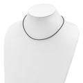 Sterling Silver 1.5mm Olive Leather Cord Necklace