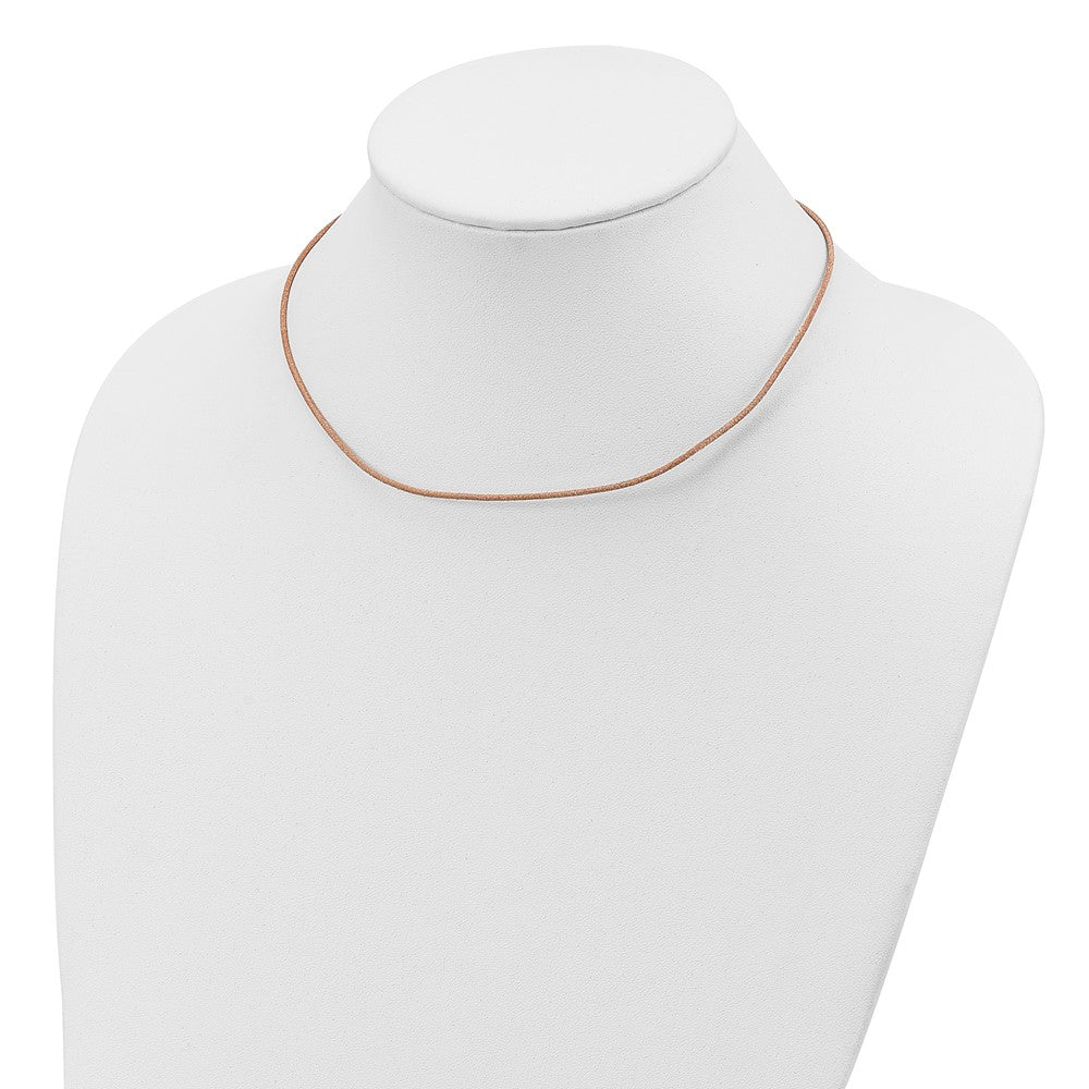 Sterling Silver 1.5mm Natural Leather Cord Necklace
