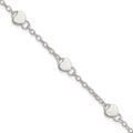 Sterling Silver Heart Plus Ext. Bracelet