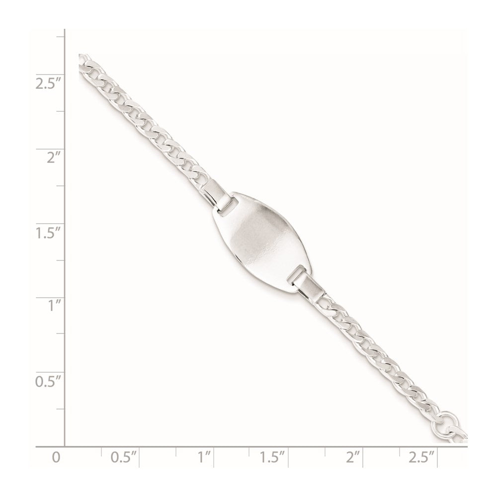 Sterling Silver Childrens 5in Plus 1in Ext ID Bracelet