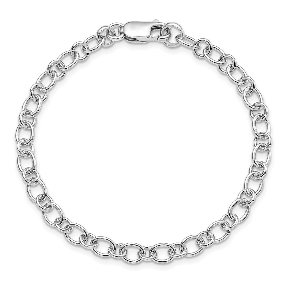 Sterling Silver Amore La Vita Rhodium-pl Polished 7.5 inch Charm Bracelet