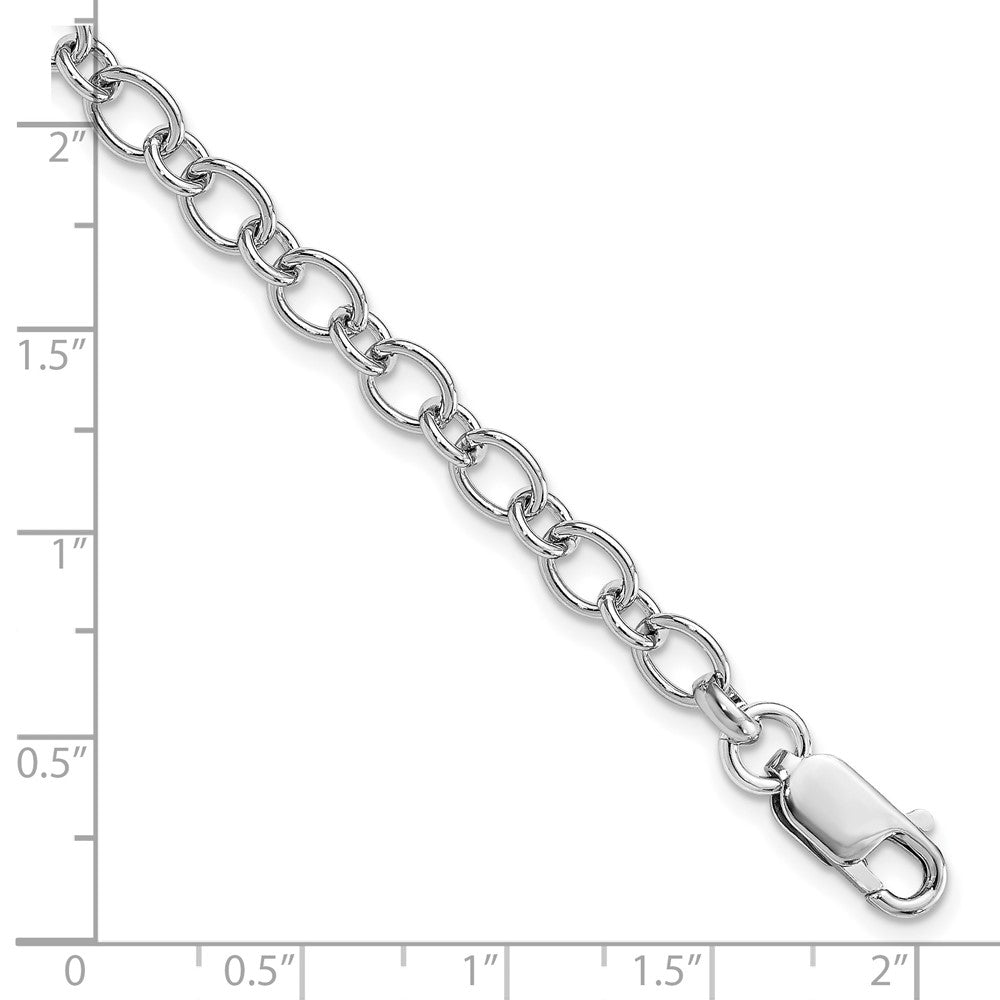 Sterling Silver Amore La Vita Rhodium-pl Polished 7.5 inch Charm Bracelet