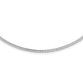 Sterling Silver Rhodium-plated 2mm w/2 in Ext Cubetto Chain