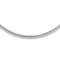 Sterling Silver Rhodium Plated 4mm w/2 in Ext Cubetto Chain