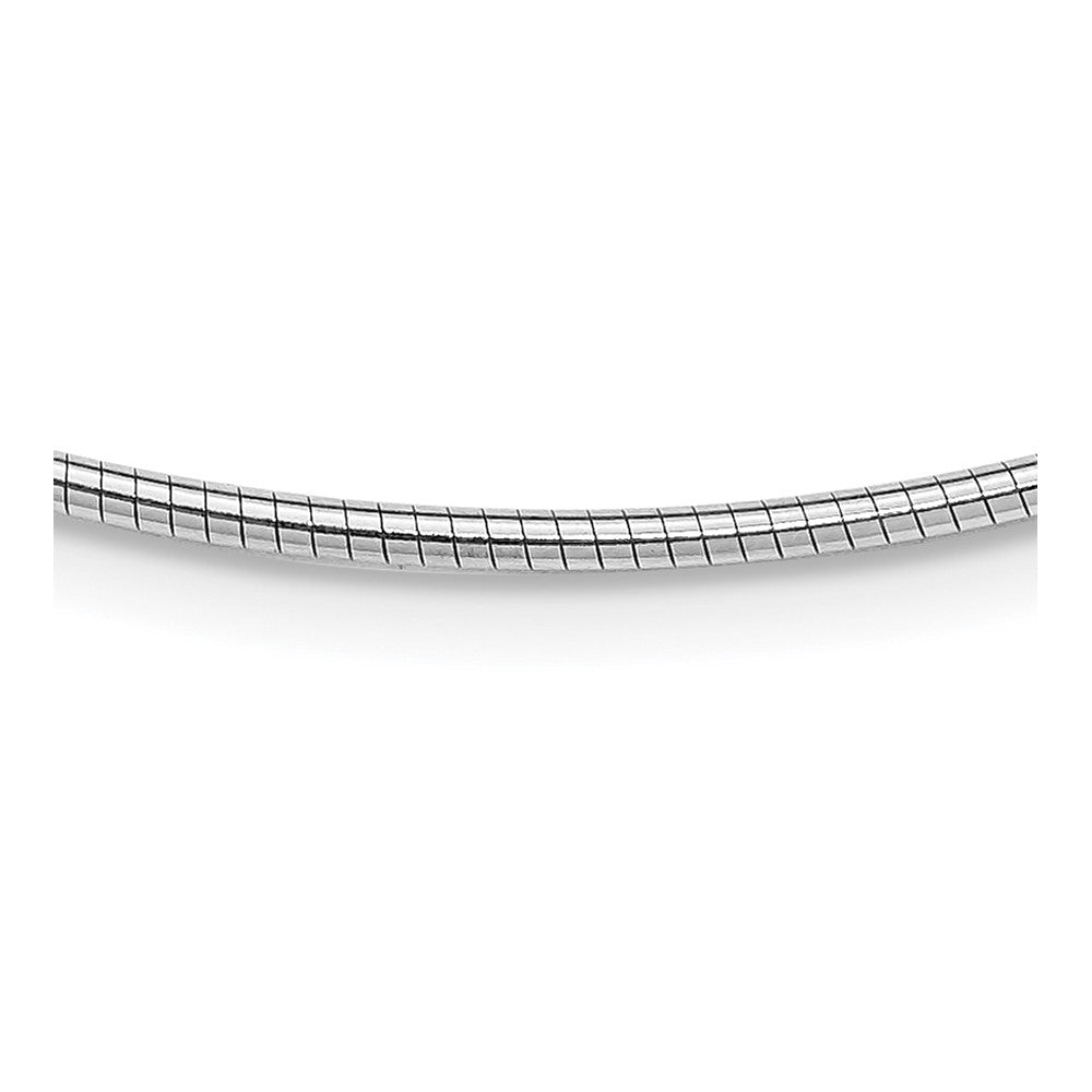 Sterling Silver Rhodium-plated 2mm Round w/ ext Cubetto Necklace