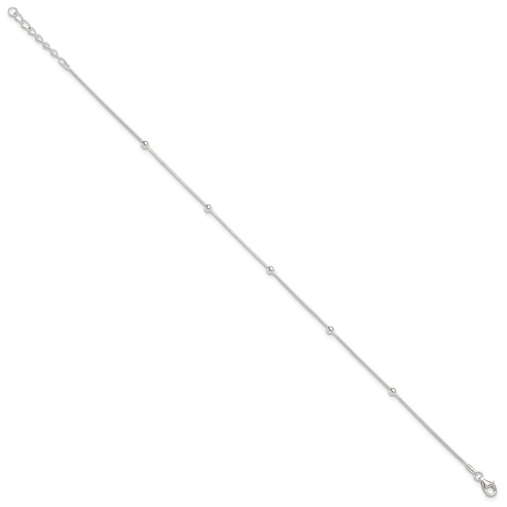 Sterling Silver Plus1 ext Polished Anklet