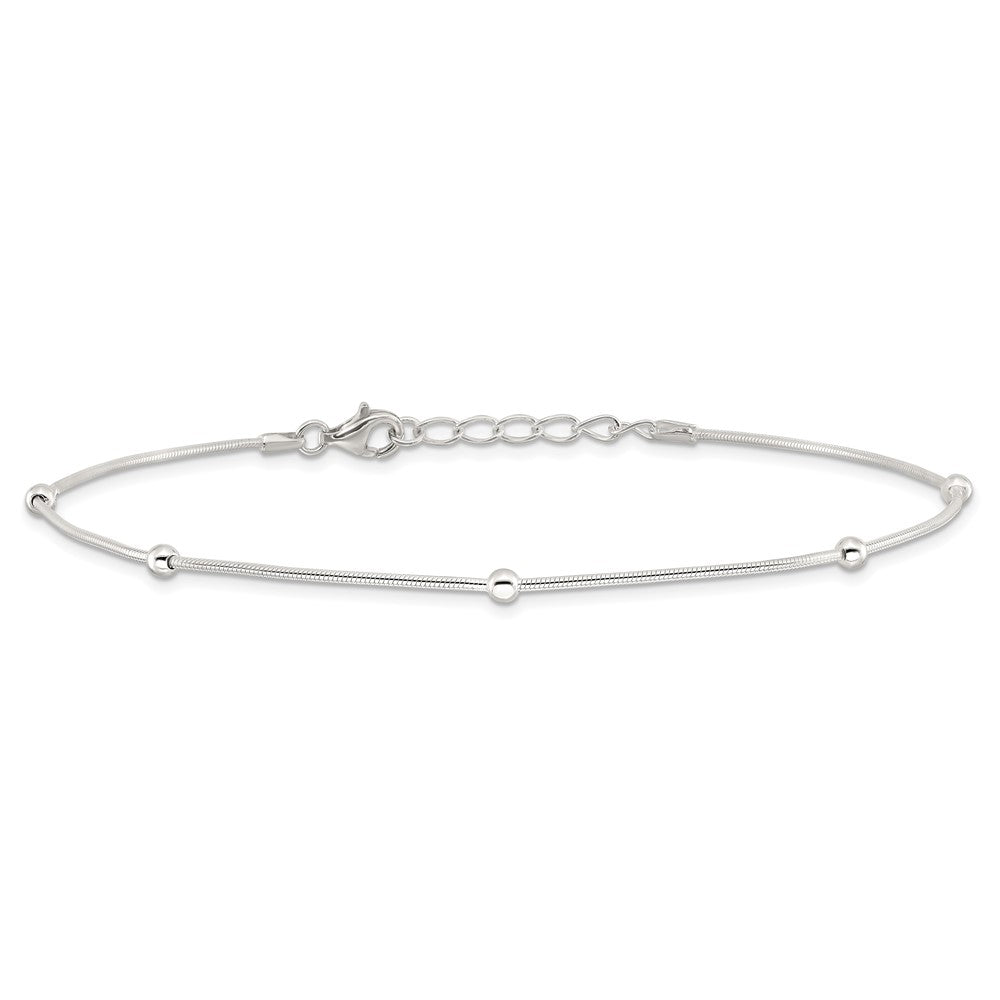 Sterling Silver Plus1 ext Polished Anklet