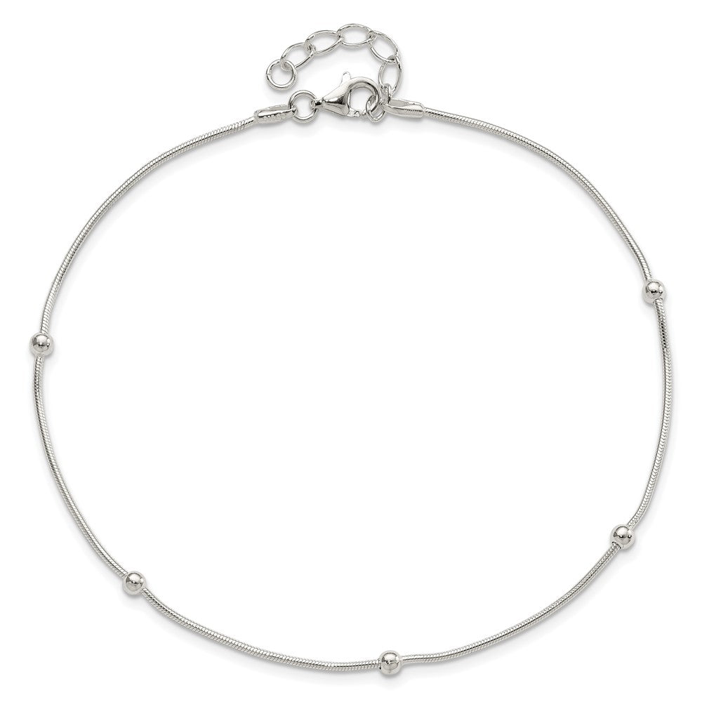Sterling Silver Plus1 ext Polished Anklet