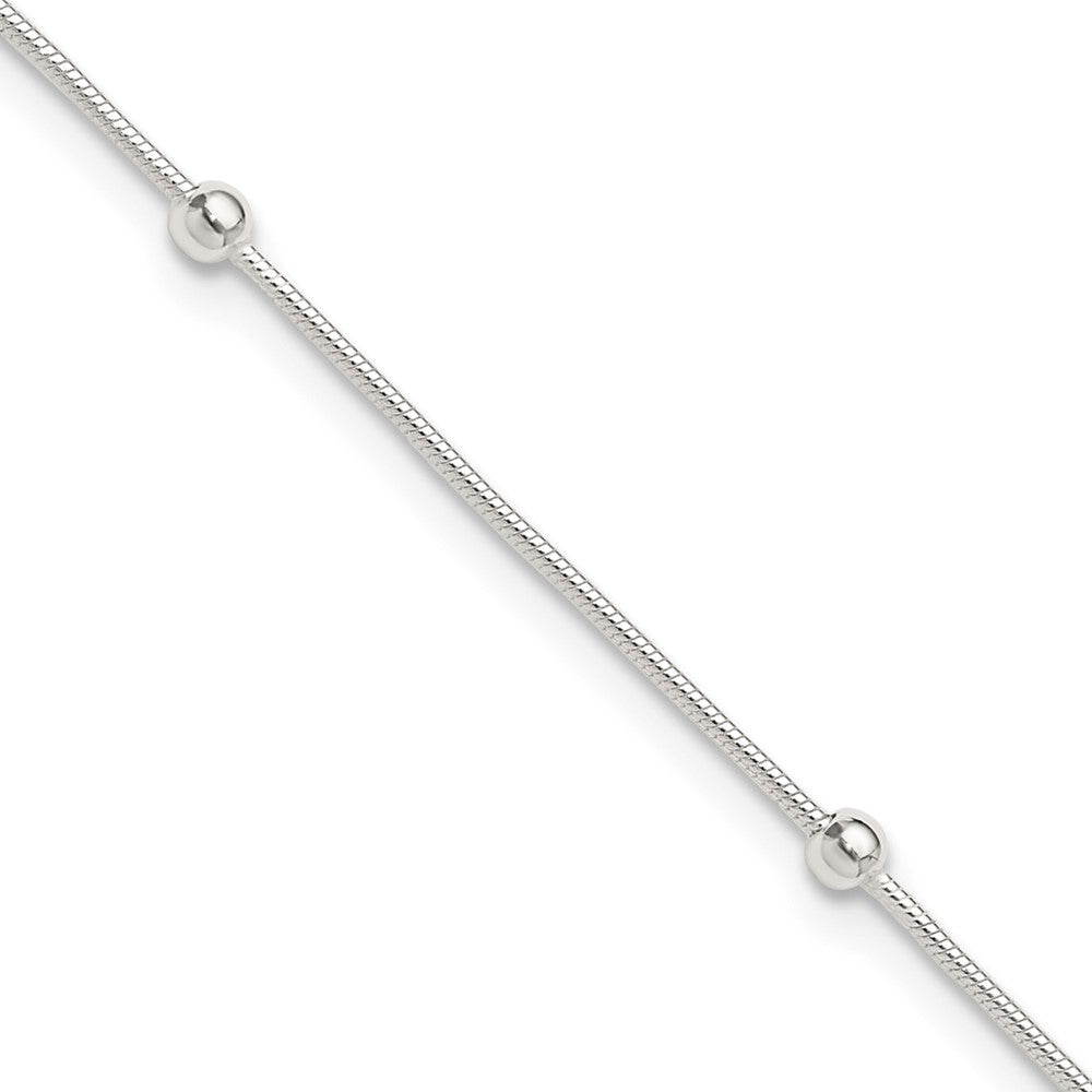Sterling Silver Plus1 ext Polished Anklet