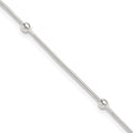 Sterling Silver Plus1 ext Polished Anklet