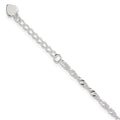 Sterling Silver D/C Polished with ext. Anklet