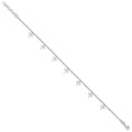 Sterling Silver Polished Dragonfly Plus Ext. Anklet