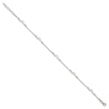 Sterling Silver Polished Dolphin Plus Ext. Anklet