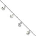 Sterling Silver Sea Shell 8in Plus 1in ext. Anklet