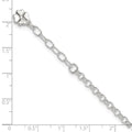 Sterling Silver Polished Four Leaf Clover 9in Plus 1in Ext. Anklet