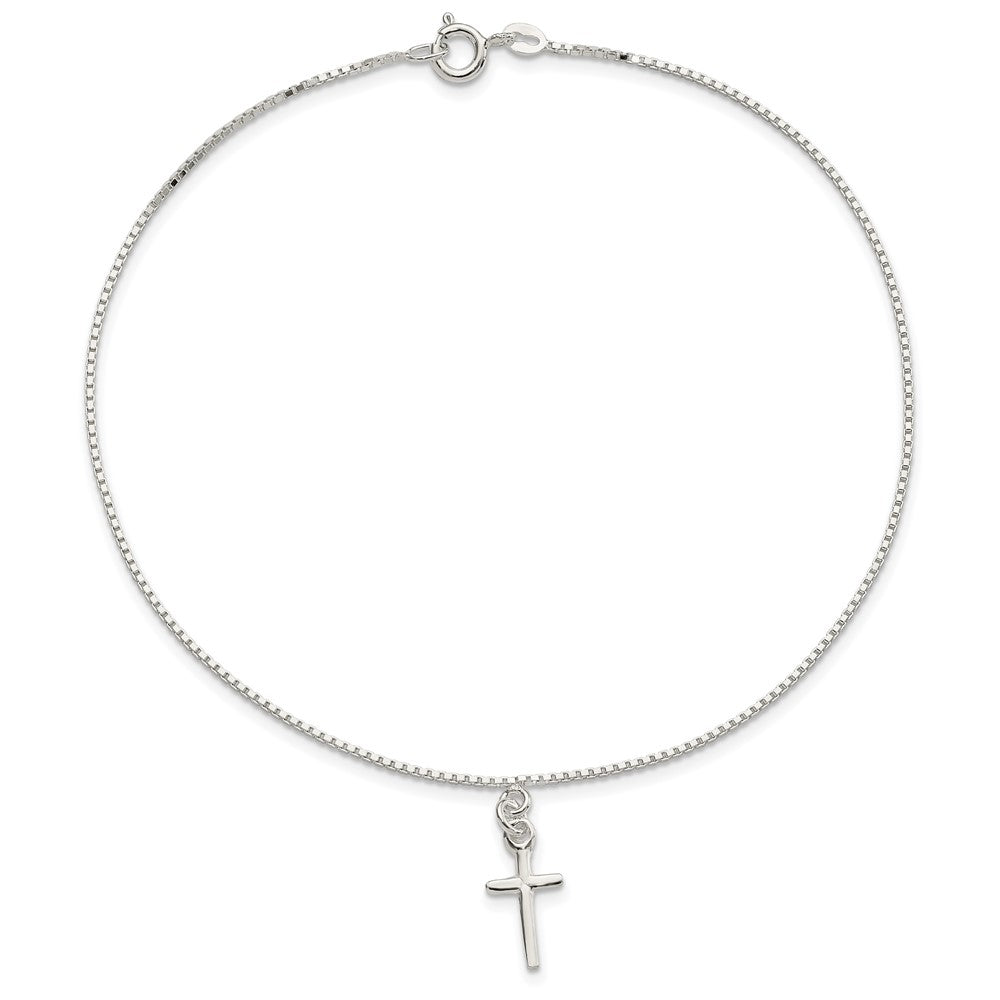 Sterling Silver Cross Anklet