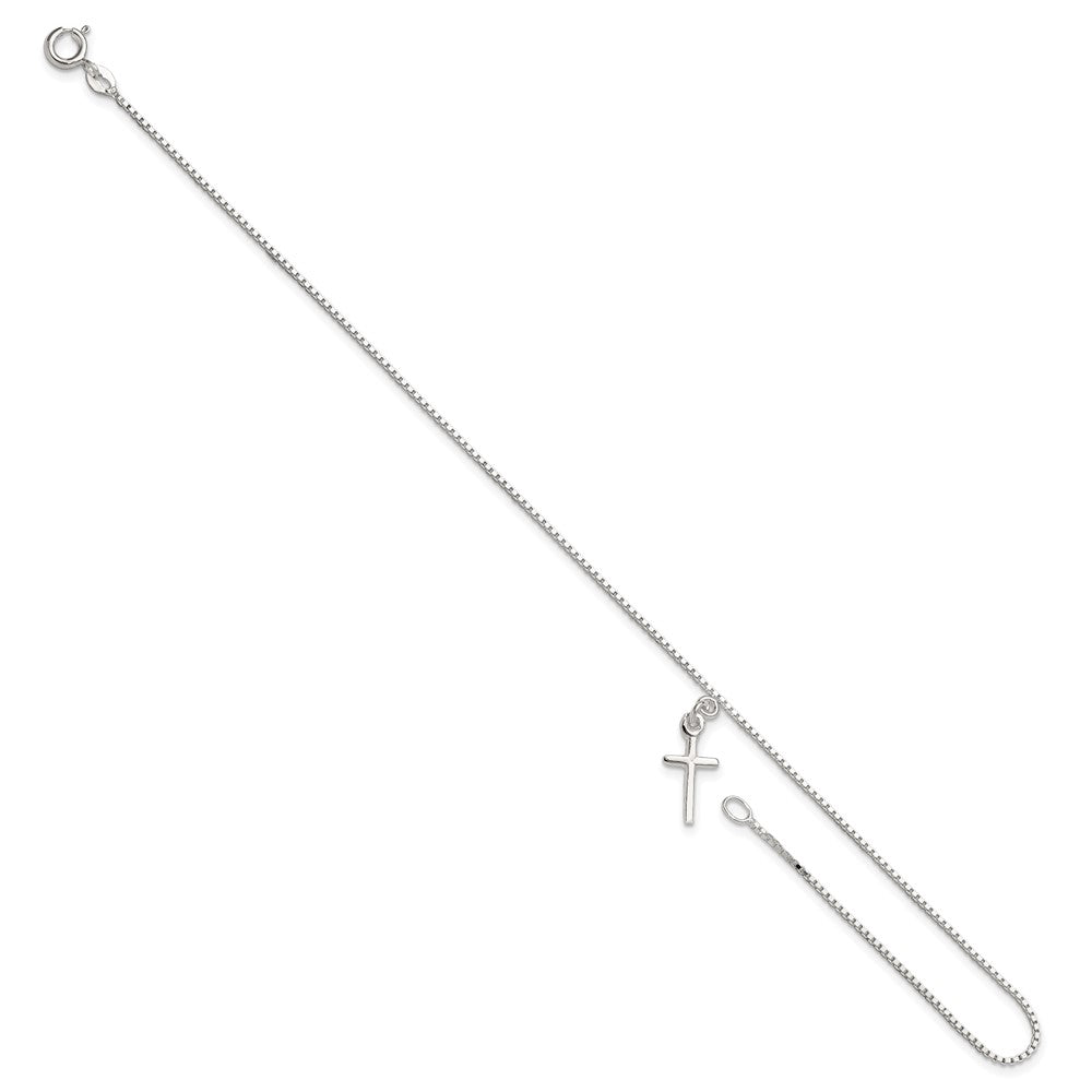 Sterling Silver Cross Anklet