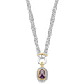 Sterling Silver Flash Gold-plated CZ Necklace