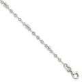 Sterling Silver Polished Fancy Bead Bracelet