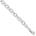 Sterling Silver Polished Fancy Link Bracelet