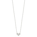Sterling Silver Polished 3 Bead Necklace