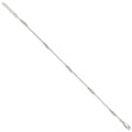 Sterling Silver Polished Bead Plus ext. Anklet