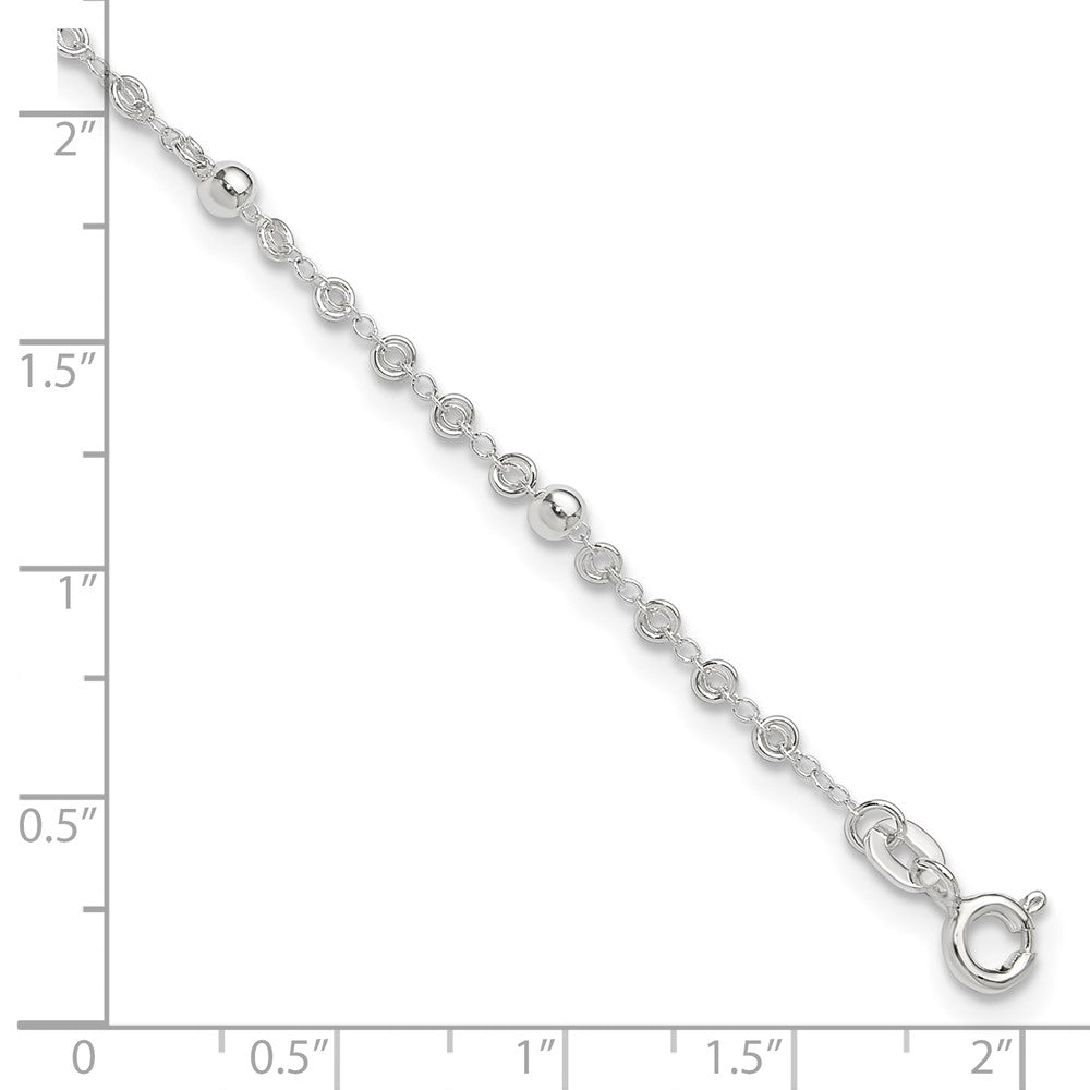 Sterling Silver plus ext. Anklet