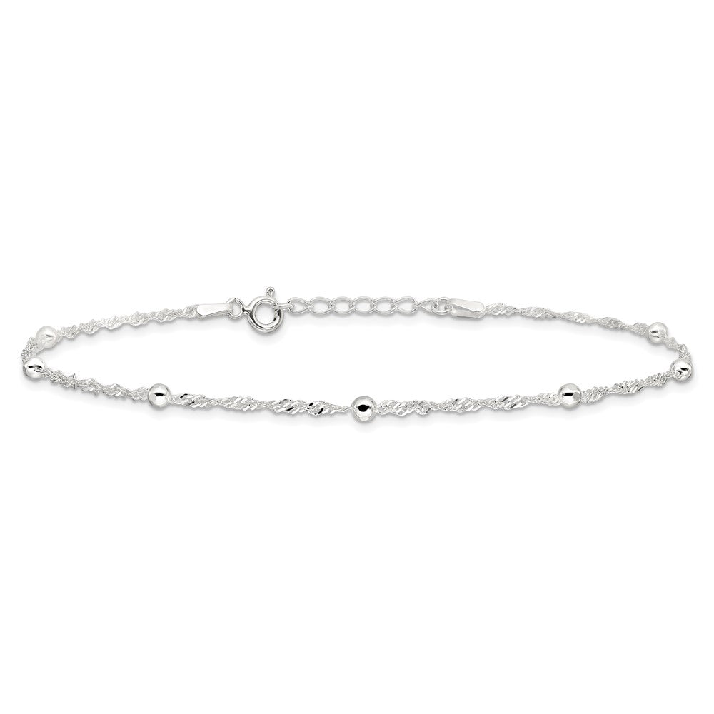 Sterling Silver Plus ext. Anklet