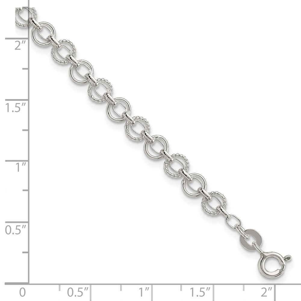 Sterling Silver 5mm Fancy Link Bracelet