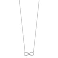Sterling Silver Rhodium-plated with CZ Infinity w/ EXT Necklace