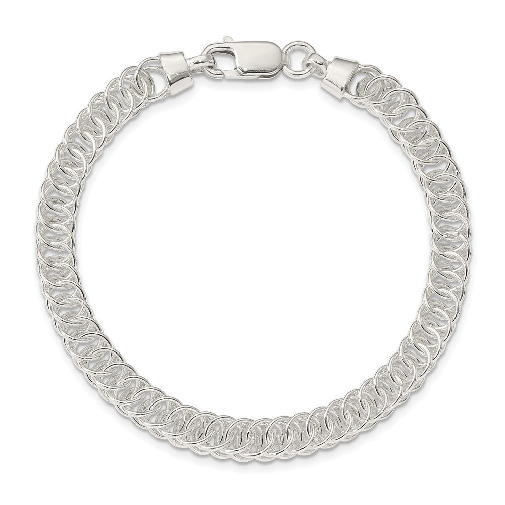 Sterling Silver Polished Fancy Link Bracelet