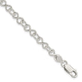 Sterling Silver Polished Fancy Link Bracelet