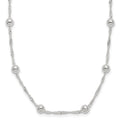 Sterling Silver Polished Beaded Necklace