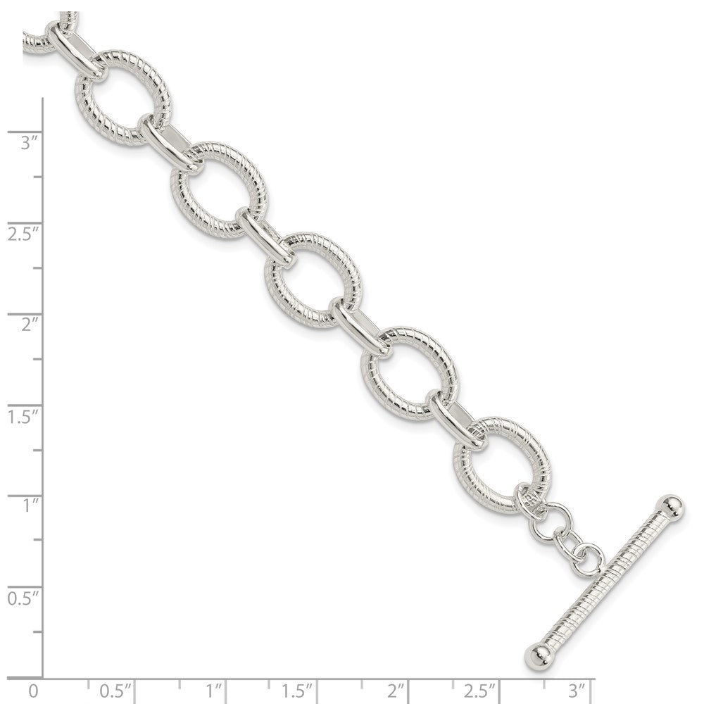 Sterling Silver Polished Fancy Link Necklace