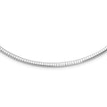 Sterling Silver Rhodium-plated 3.25mm w/2in. Ext Cubetto Chain