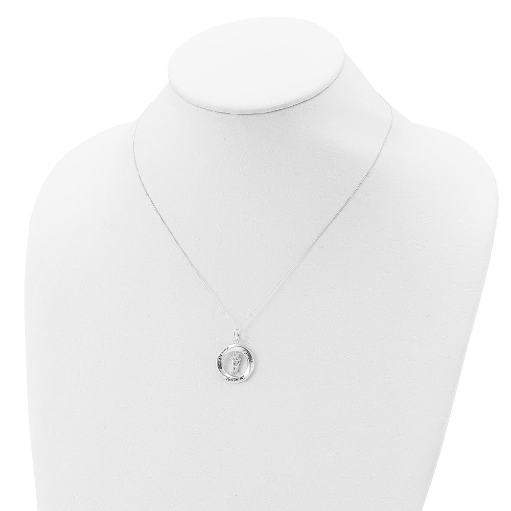 Sterling Silver CZ FIRST MY MOM, FOREVER MY FRIEND Necklace