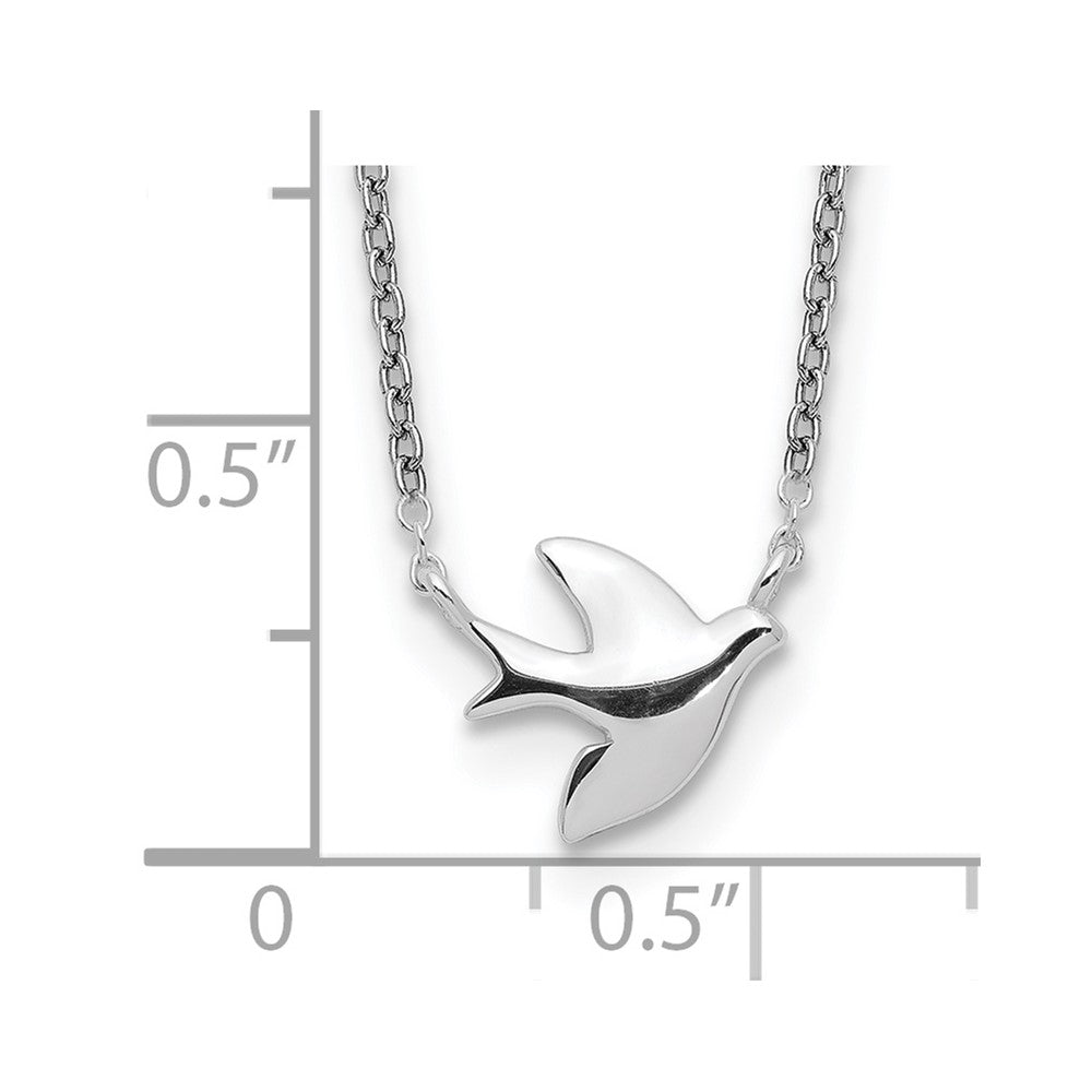 Sterling Silver Dove 16 Inch Necklace